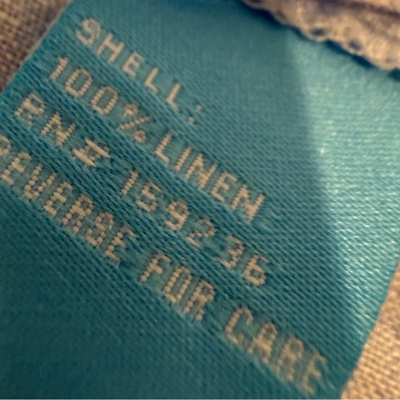 J.Mclaughlin LINEN Fallon Loose Fit Blouse Popover Women's Sz. Med Light Blue - Picture 6 of 11